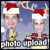 This christmas ecard features 5 reign deer in a band