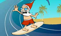 Surfing Santa eCard