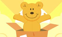 Teddy bear hug eCard