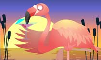 Good Luck Flamingo eCard